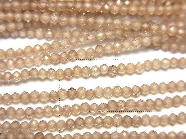 High Quality Natural Zircon AAA Faceted Round 1.5mm half or 1strand beads (aprx.13inch/31cm)
