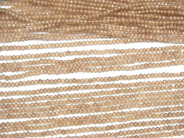 Hochwertiger natürlicher Zirkon AAA facettiert Rund 1.5mm halb oder 1 Strang Perlen (ca. 13 Zoll/31 cm)