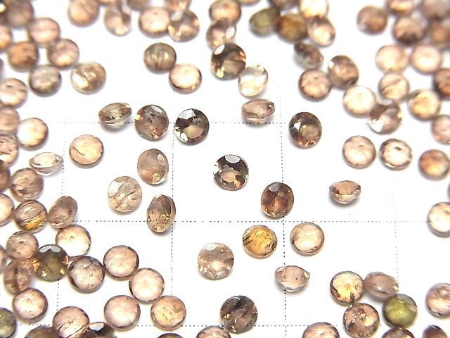 High Quality Andalusite AAA Loose stone Round Faceted 3x3mm 10pcs