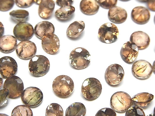 High Quality Andalusite AAA Loose stone Round Faceted 6x6mm 2pcs