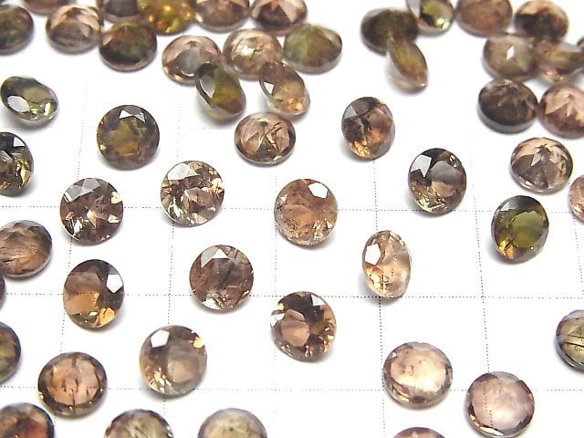 Hochwertiger Andalusit AAA lose Steine Rund facettiert 6x6mm 2 Stück