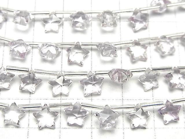 Hochwertiger rosa Amethyst AAA-Facettiert Stern 8x8mm 1Strang Perlen (8Stk)