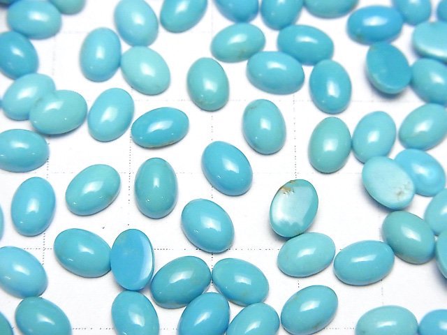 Arizona Kingman Türkis AAA-Oval Cabochon 7x5mm 3Stk