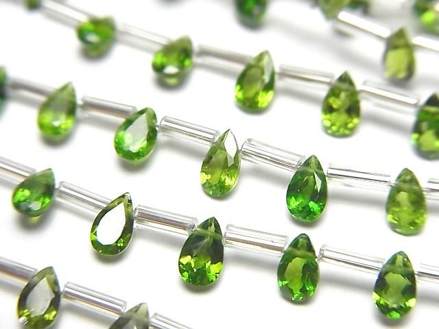 High Quality Chrome Diopside AAA Pear Shape Faceted 5x3mm half or 1strand (18pcs)