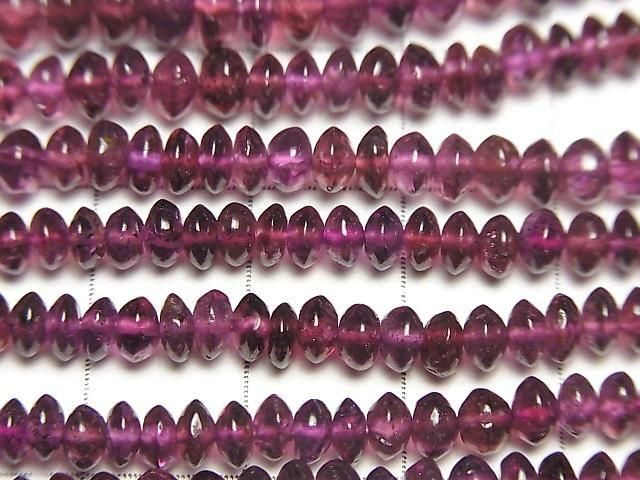 High Quality Indian Garnet AAA- Rondelle 1strand beads (aprx.13inch/32cm)