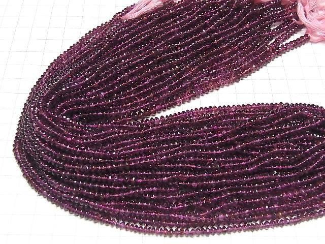 Hochwertiger Indischer Granat AAA-Rondelle 1Strang Perlen (ca. 13inch/32cm)