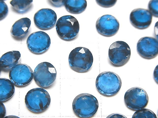 High Quality Indigo Blue Kyanite AAA Loose stone Round Faceted 6x6mm 2pcs