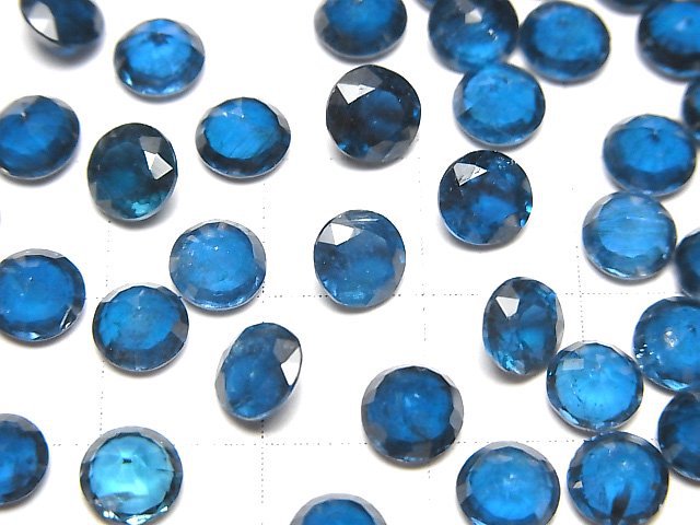 Hochwertiger Indigo-Blauer Kyanit AAA Lose Stein Rund Facettiert 6x6mm 2Stk