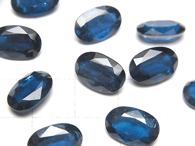 Hochwertiger Indigo-Blau Kyanit AAA Lose Stein Oval Facettiert 12x8mm 1Stk