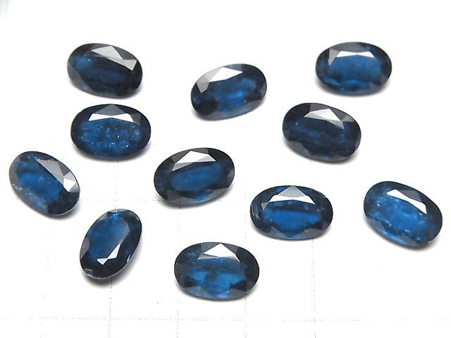 Hochwertiger Indigo-Blau Kyanit AAA Lose Stein Oval Facettiert 12x8mm 1Stk