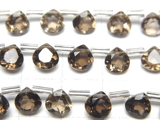 High Quality Smoky Quartz AAA Chestnut Faceted 6x6mm half or 1strand (18pcs )