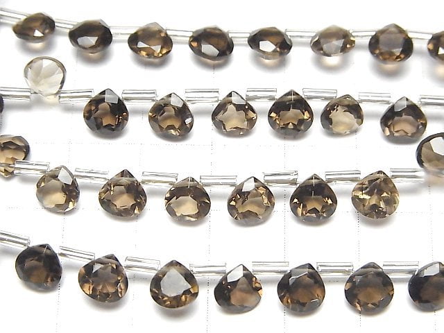 Hochwertiger Rauchquarz AAA Kastanie Facettiert 6x6mm halb oder 1strang Perlen (18Stk)