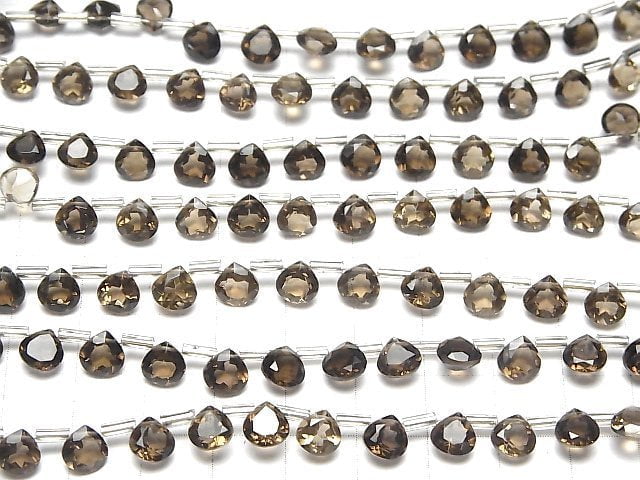 Hochwertiger Rauchquarz AAA Kastanie Facettiert 6x6mm halb oder 1strang Perlen (18Stk)