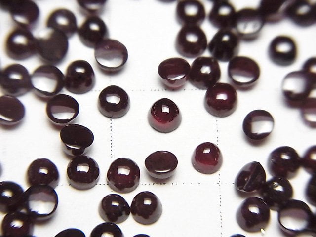 Star Garnet Round Cabochon 3x3mm 10pcs
