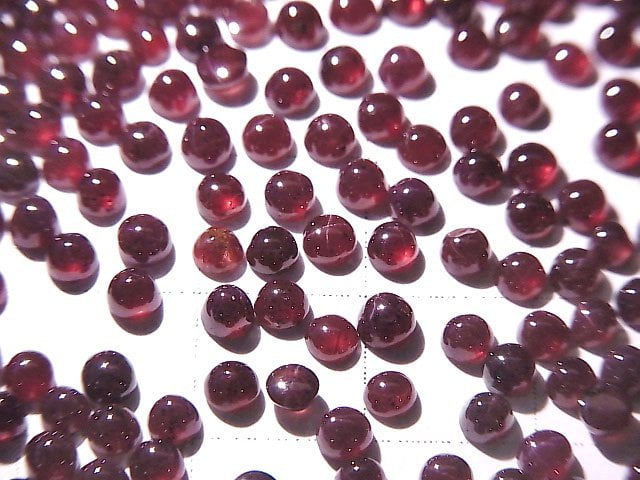 Stern Granat Rund Cabochon 3x3mm 10Stk