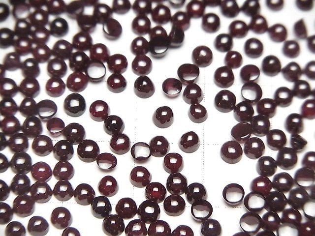 Stern Granat Rund Cabochon 3x3mm 10Stk