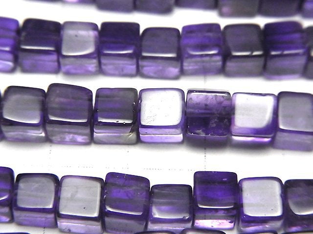 Amethyst AA++ Cube 1strand beads (aprx.15inch/36cm)