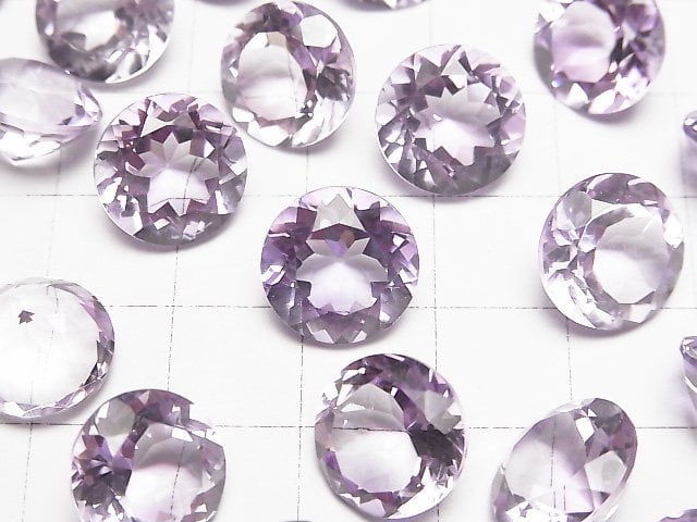 High Quality Amethyst AAA Loose stone Round Faceted 12x12mm 2pcs