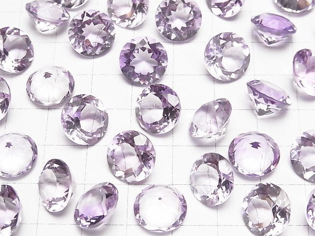 Hochwertiger Amethyst AAA lose Steine rund facettiert 12x12mm 2 Stück