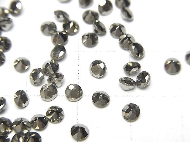 Pyrite Loose stone Round Faceted 3x3mm 10pcs