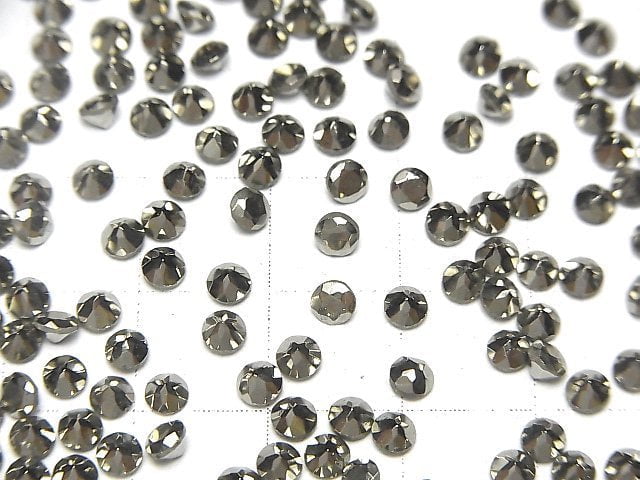 Pyrit lose Steine rund facettiert 3x3mm 10 Stück