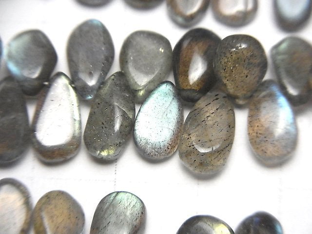 High Quality Labradorite AA++ Pear shape (Smooth) half or 1strand beads (aprx.8inch/20cm)