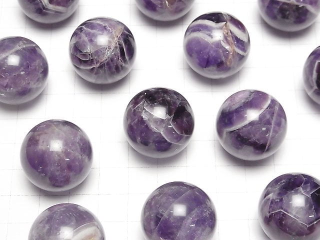 Mix Amethyst Kugel, Rund 25mm 1Stück