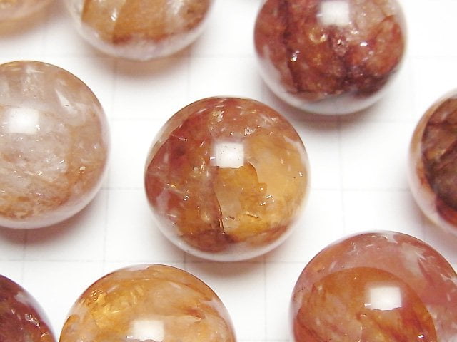 Red Hematite Quartz Sphere ,Round 20mm 1pc