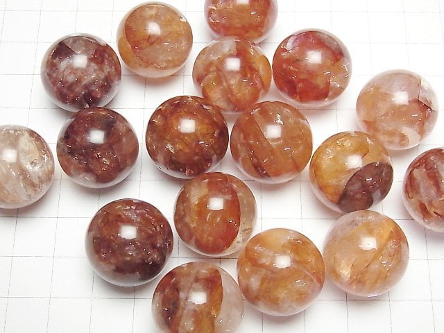 Roter Hämatitquarz Kugel, Rund 20mm 1Stück