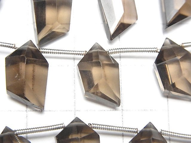 High Quality Smoky Quartz AAA- Spindle cut 1strand (8pcs)