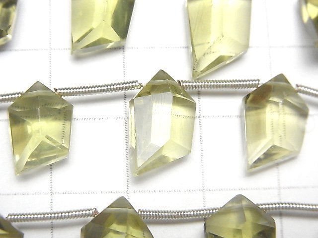 High Quality Olive Quartz AAA- Spindle Cut 1strand (8pcs)