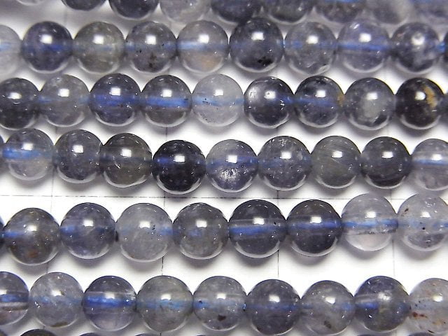 Iolite AA+ Round 5mm 1strand beads (aprx.15inch/37cm)