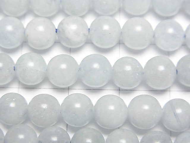 Mozambique Aquamarine AA++ Round 6.5mm half or 1strand beads (aprx.15inch/36cm)