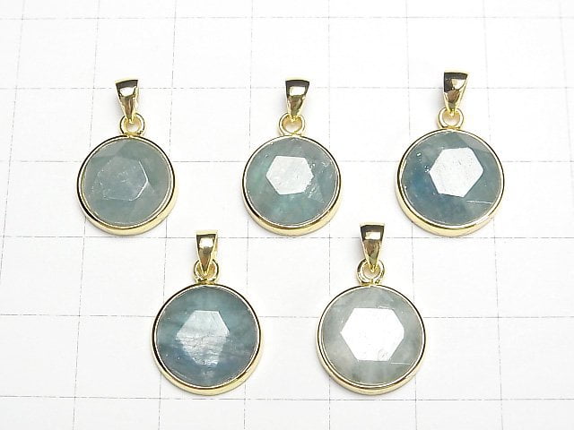 Kyanit AA+ Hexagram Anhänger 13x13mm 18KGP 1Stück