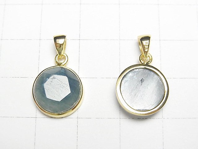 Kyanite AA+ Hexagram Pendant 13x13mm 18KGP 1pc