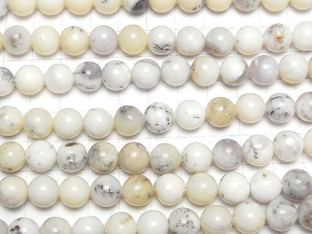 Brasilien Weiß Opal Rund 10mm halbe oder 1Strang Perlen (ca. 15Zoll/36cm)