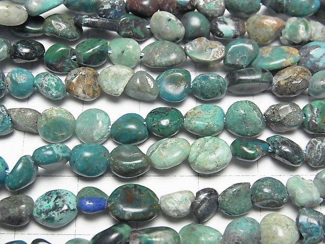 Pérou Chrysocolle AA Pépite 1 fil de perles (env. 15 pouces/38 cm)