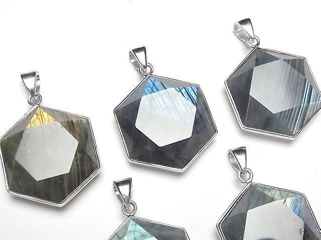 Labradorite AA++ Hexagram Pendant 27x24mm Silver925 1pc