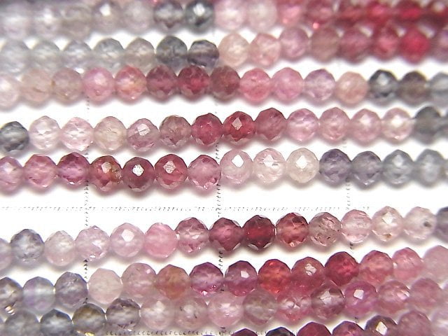 High Quality! Multi color Spinel AAA- Faceted Round 2.5mm half or 1strand beads (aprx.11inch/28cm)