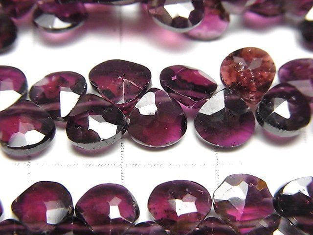 High Quality Garnet AA++ Chestnut Faceted Briolette 1strand beads (aprx.7inch/18cm)