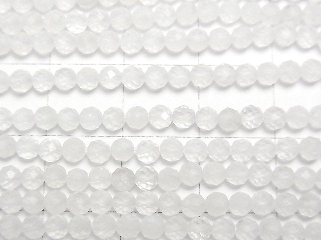 高品質!寶藍月光石 AA+ 切面圓珠 3毫米 1串 (約15英吋/37公分)