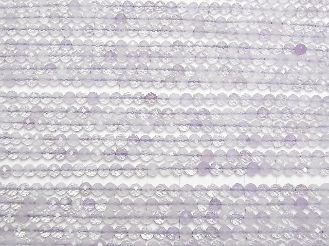 High Quality! Light color Amethyst AA++ Faceted Round 4mm 1strand beads (aprx.15inch/37cm)