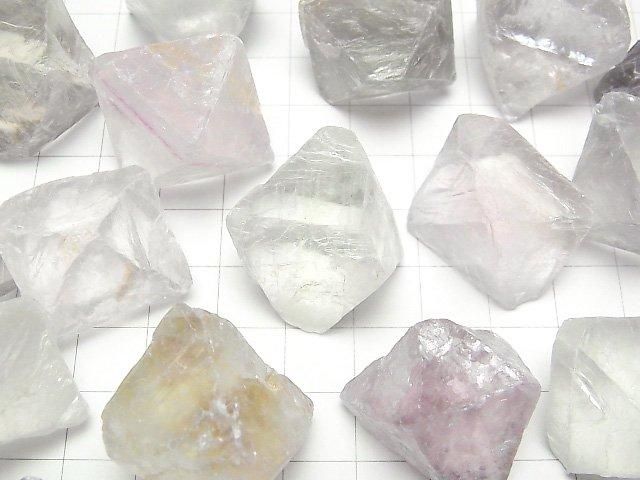 多色螢石八面體 5顆