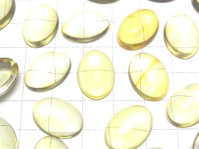 Gelber Bernstein Oval Cabochon 18x13mm 1 Stück