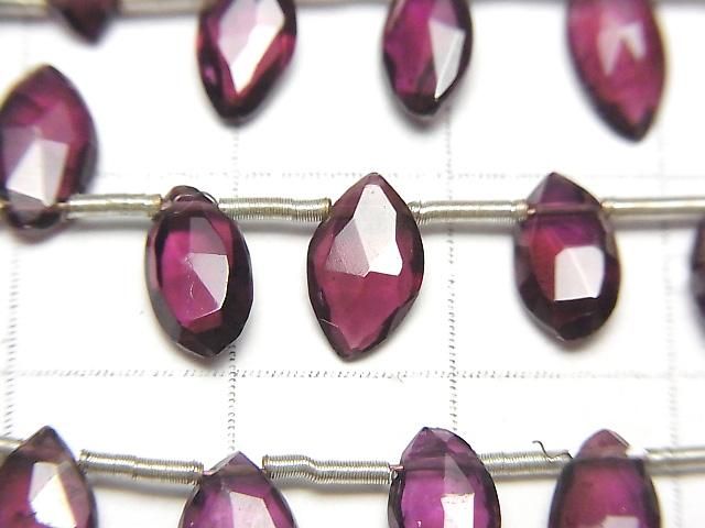 High Quality Rhodolite Garnet AA++ Faceted Marquise 1strand beads (aprx.7inch/18cm)