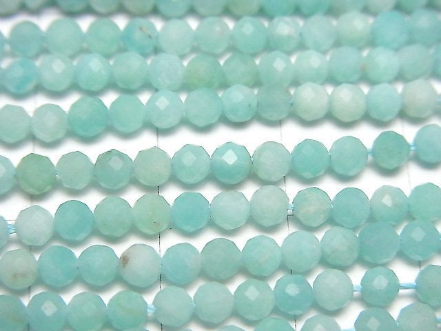 High Quality! Peruvian Amazonite AA Faceted Round 3mm 1strand beads (aprx.15inch/37cm)