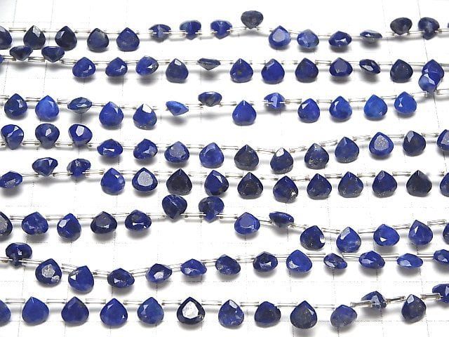 Hochwertiger Lapislazuli AA++ Kastanienbraun Facettiert 6x6mm 1 Strang Perlen (18 Stück)