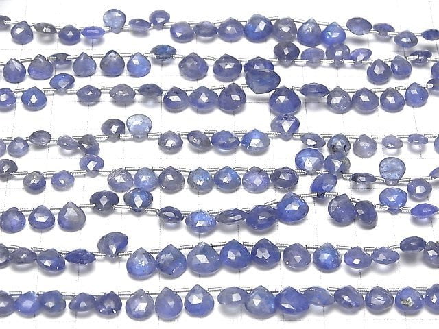 Hochwertiger Tansanit AA++ Kastanienbraun facettierte Briolette halb oder 1strang Perlen (ca. 7inch/18cm)