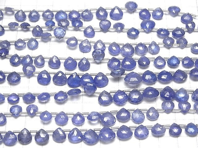 Hochwertiger Tansanit AAA- Kastanienbraun facettierte Briolette halb oder 1strang Perlen (ca. 7inch/18cm)