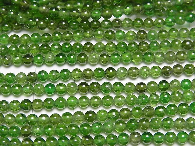 High Quality Chrome Diopside AAA- Round 3mm 1strand beads (aprx.15inch/37cm)